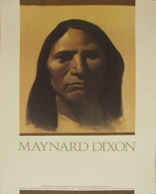 Maynard Dixon Books Posters Maynard Dixon Poster Portraits of the Native America 1981 California Academy of Sciences show